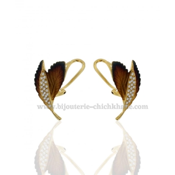 Boucles d'oreilles femme en Or Jaune 18 Carats Ref 31346 | Chichkhane