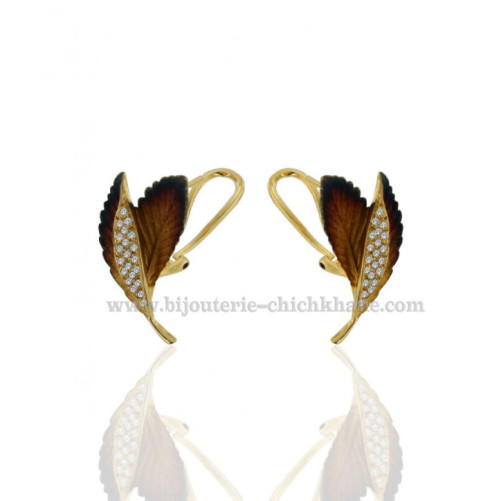 Boucles d'oreilles femme en Or Jaune 18 Carats Ref 31346 | Chichkhane