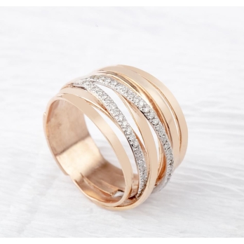 Bague femme en Or Bicolore  18 Carats Ref 67141 | Chichkhane