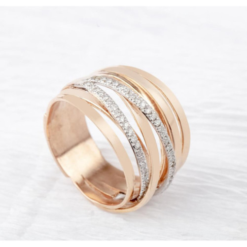 Bague femme en Or Bicolore  18 Carats Ref 67141 | Chichkhane
