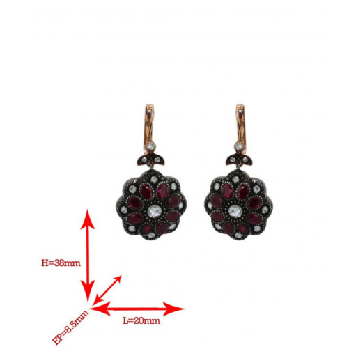 Boucles D'oreilles Diamants Blanc ''Chichkhane'' 36676