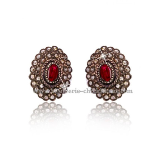 Boucles D'oreilles Diamants Rose ''Chichkhane'' 30414