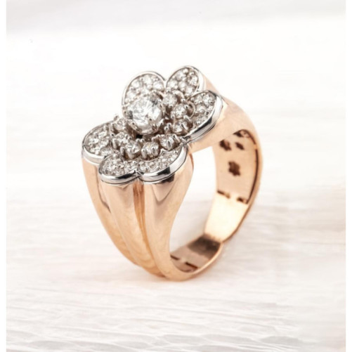 Bague femme en Or Bicolore  18 Carats Ref 66865 | Chichkhane