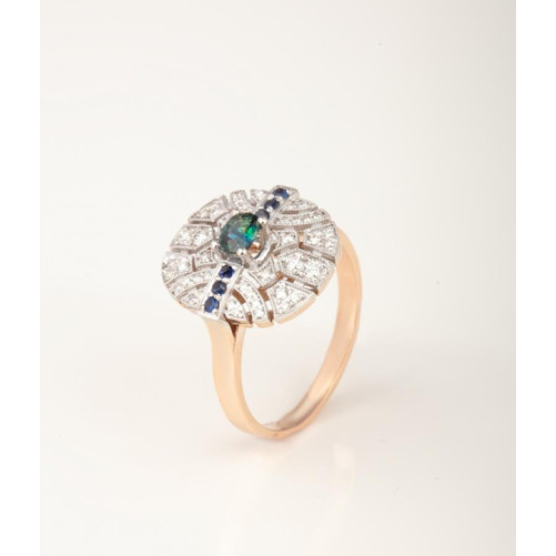Bague femme en Or Bicolore 18 Carats Ref 69979 | Chichkhane