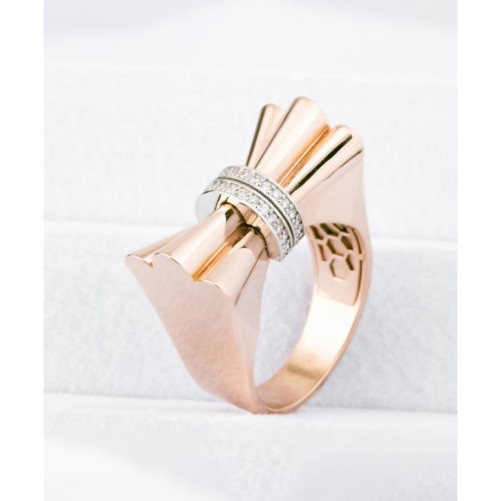 Bague femme en Or Bicolore  18 Carats Ref 66808 | Chichkhane