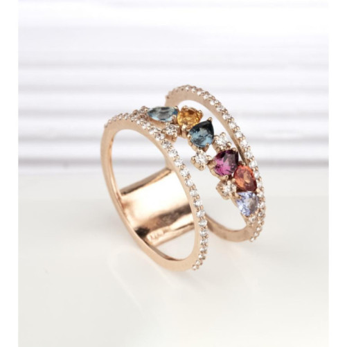 Bague femme en Or Rose 18 Carats Ref 66686 | Chichkhane