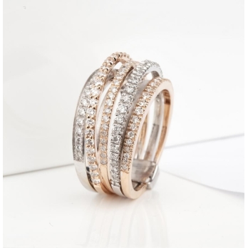 Bague femme en Or Bicolore  18 Carats Ref 66669 | Chichkhane