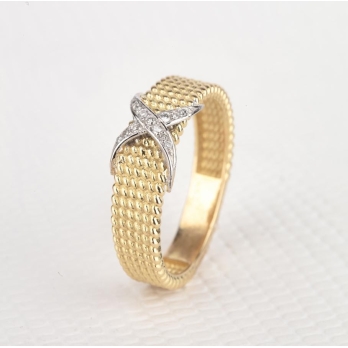 Bague femme en Or Bicolore  18 Carats Ref 66052 | Chichkhane