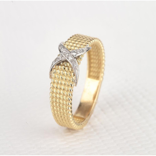 Bague femme en Or Bicolore  18 Carats Ref 66052 | Chichkhane