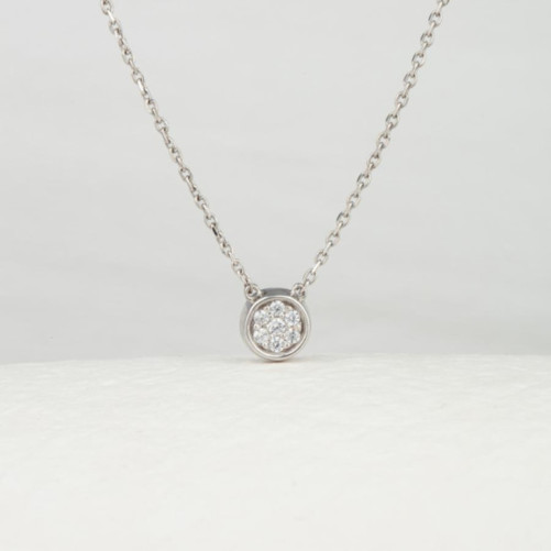 Collier femme en Or Blanc 18 Carats Ref 68222 | Chichkhane