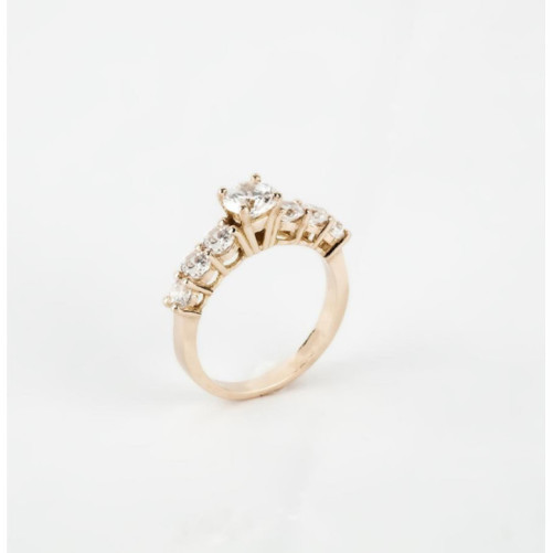 Solitaire femme en Or Rose 18 Carats Ref 65697 | Chichkhane