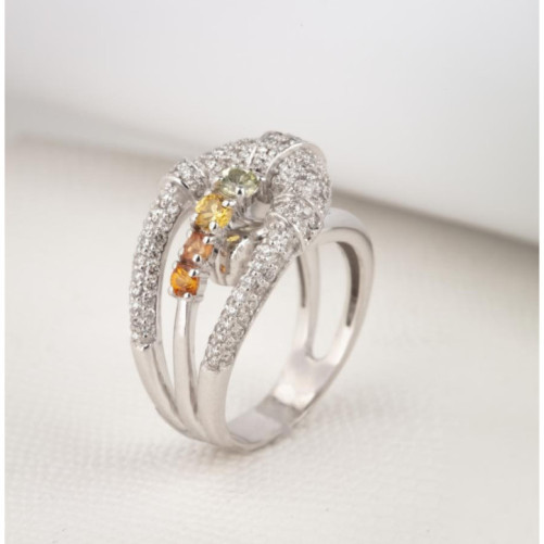 Bague femme en Or Blanc 18 Carats Ref 66354 | Chichkhane