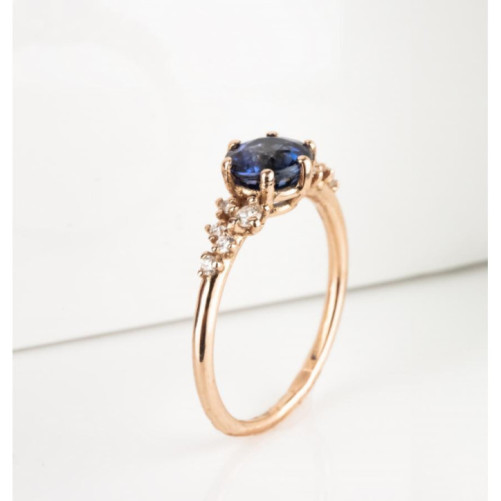 Solitaire femme en Or Rose 18 Carats Ref 66349 | Chichkhane