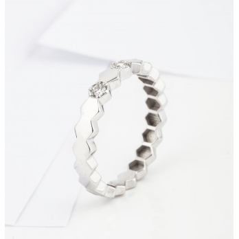 Alliance femme en Or Blanc 18 Carats Ref 65924 | Chichkhane