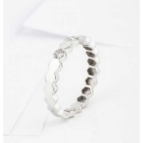 Alliance femme en Or Blanc 18 Carats Ref 65924 | Chichkhane