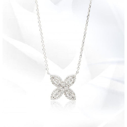 Collier femme en Or Blanc 18 Carats Ref 65060 | Chichkhane