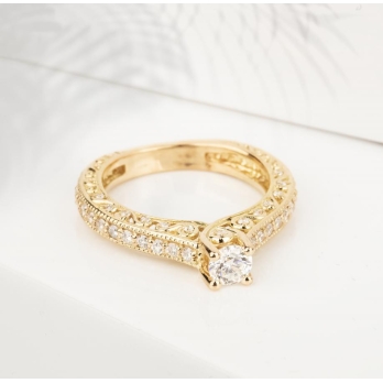 Solitaire femme en Or Jaune 18 Carats Ref 43653 | Chichkhane