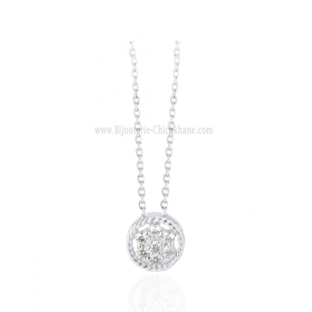 Collier femme en Or Blanc 18 Carats Ref 65444 | Chichkhane