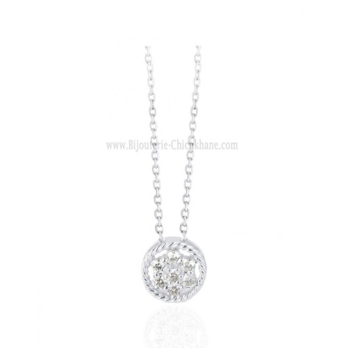 Collier femme en Or Blanc 18 Carats Ref 65444 | Chichkhane