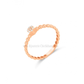 Solitaire femme en Or Rose 18 Carats Ref 65435 | Chichkhane