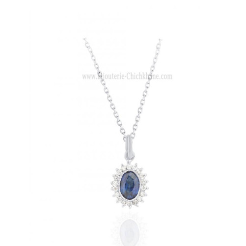 Collier femme en Or Blanc 18 Carats Ref 65415 | Chichkhane