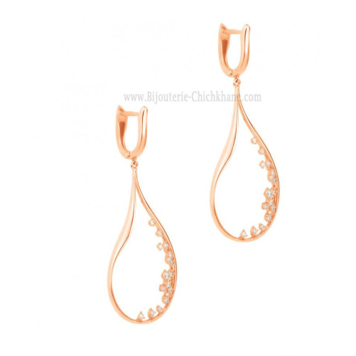 Boucles d'oreilles femme en Or Rose 18 Carats Ref 65412 | Chichkhane
