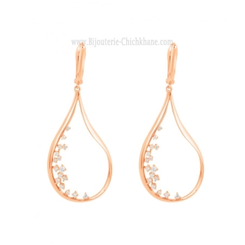 Boucles D'oreilles Diamants 65412