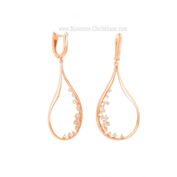 Boucles d'oreilles femme en Or Rose 18 Carats Ref 65412 | Chichkhane