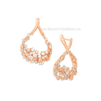 Boucles d'oreilles femme en Or Rose 18 Carats Ref 65409 | Chichkhane