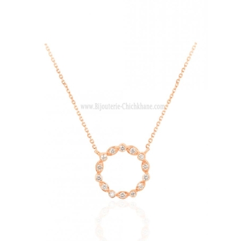 Collier femme en Or Rose 18 Carats Ref 65362 | Chichkhane