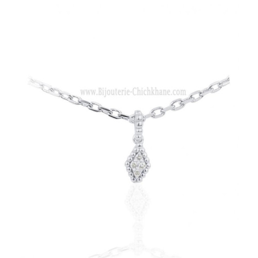 Collier femme en Or Blanc 18 Carats Ref 65354 | Chichkhane