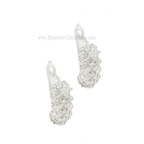 Boucles d'oreilles femme en Or Blanc 18 Carats Ref 64995 | Chichkhane