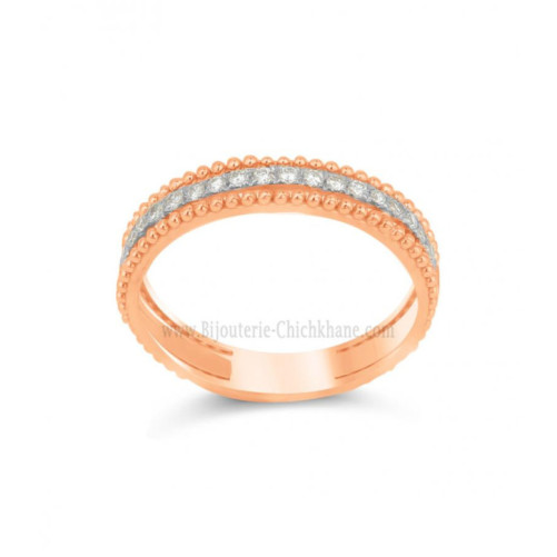 Alliance femme en Or Bicolore  18 Carats Ref 65440 | Chichkhane