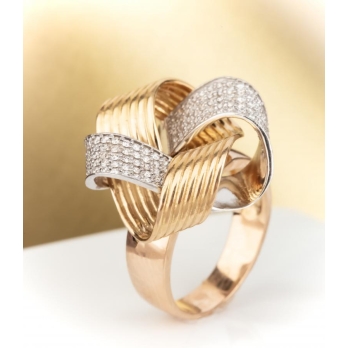 Bague femme en Or Bicolore  18 Carats Ref 65413 | Chichkhane