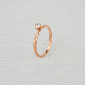Solitaire femme en Or Rose 18 Carats Ref 68930 | Chichkhane
