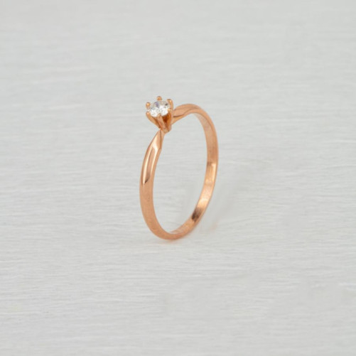 Solitaire femme en Or Rose 18 Carats Ref 68930 | Chichkhane