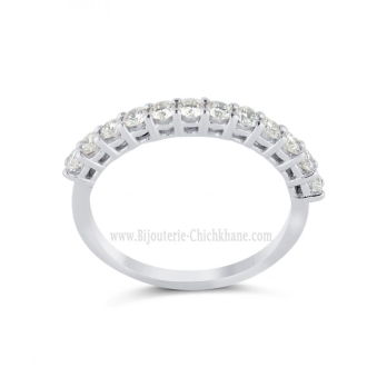 Alliance femme en Or Blanc 18 Carats Ref 65250 | Chichkhane